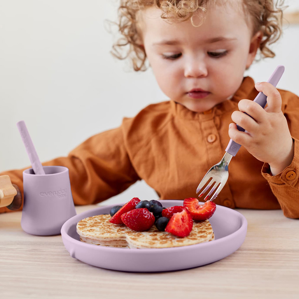 Everyday Baby silikonetallerken Lys lavendel