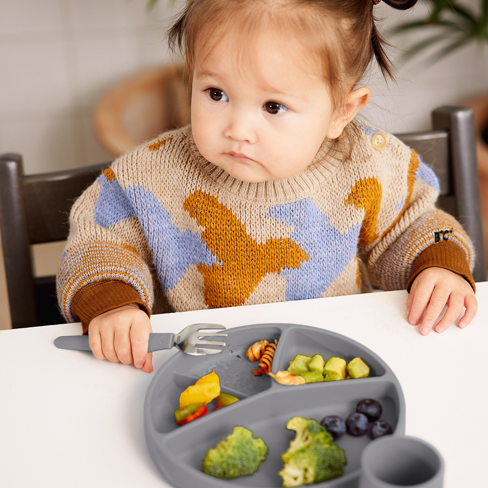 Everyday Baby Silikoneplade med sugekop Quiet Grey