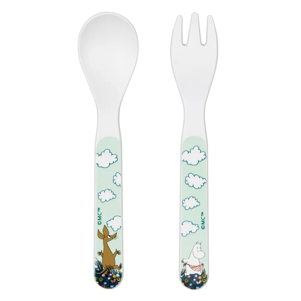 Rätt start Mumin Eng Ske & Gaffel Grøn