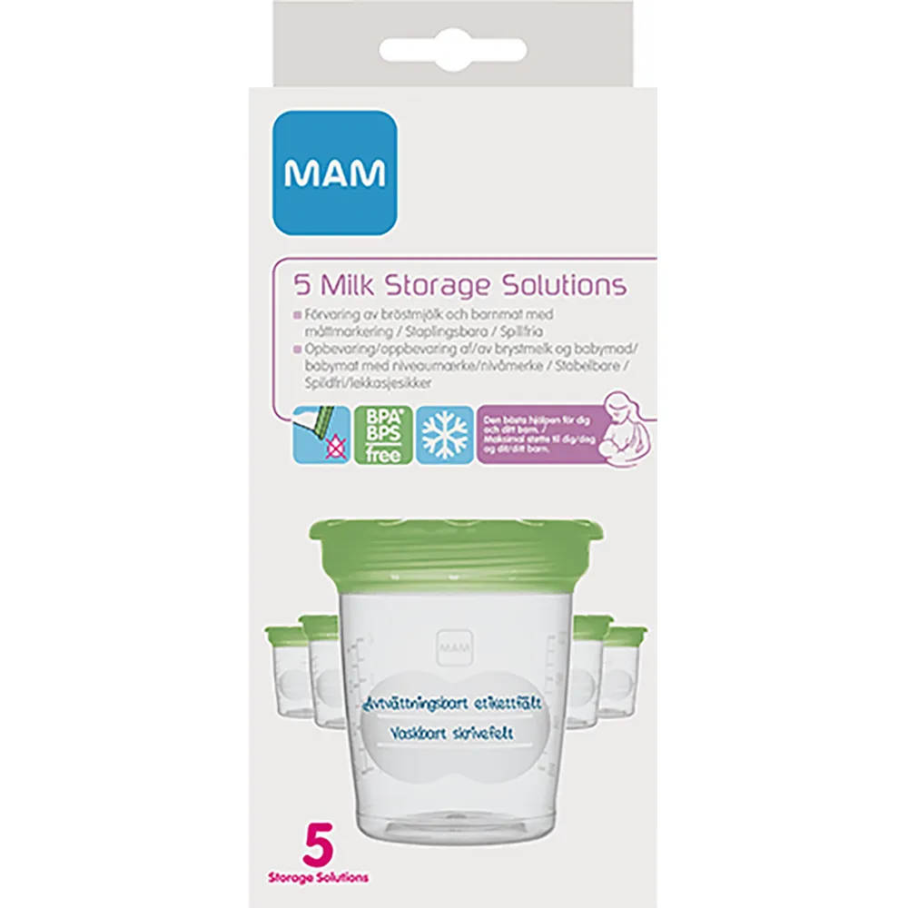 MAM Milk Storage Solution 5 stk grøn