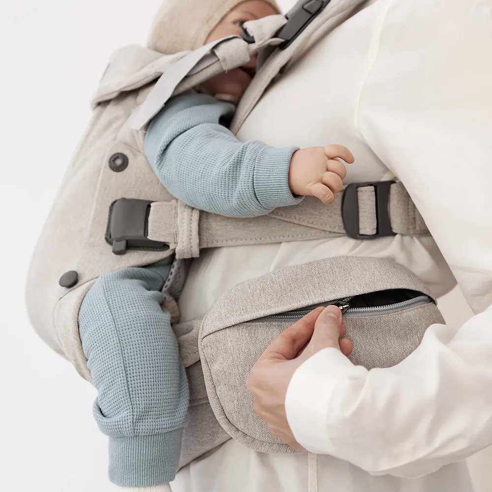 Babybjörn Opbevaringslomme til bæresele Vævet melange Light Beige