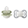BIBS Supreme 2 PACK silikone str. 2 Sage GLOW/Cloud GLOW