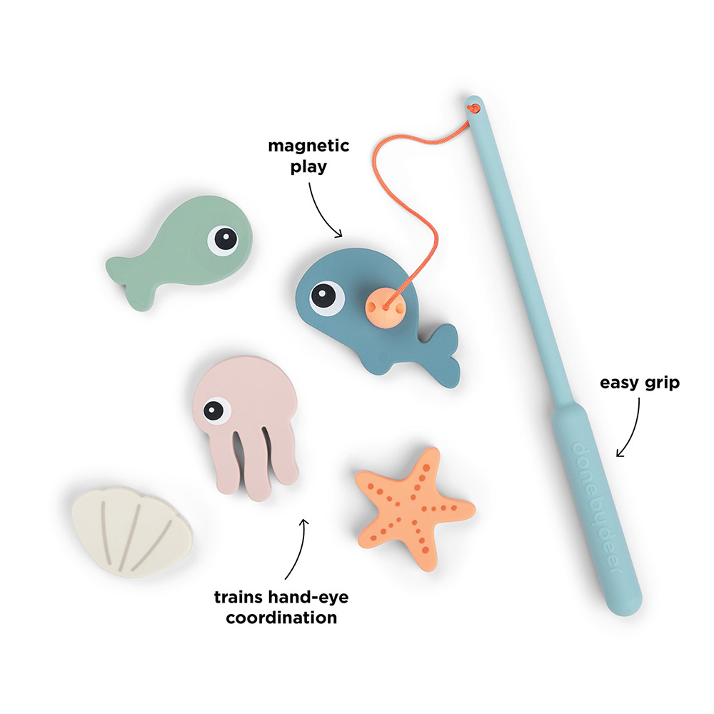 Done by Deer badelegetøj fiskestang Sea friends Colour mix