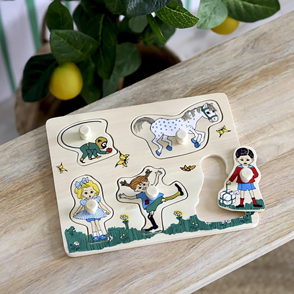  PIPPI KNAPPUZLE, 5 STK