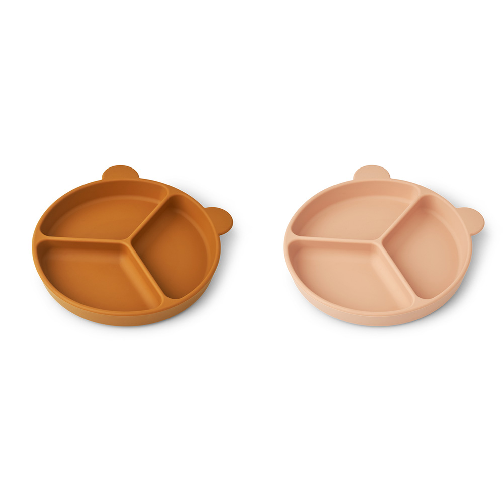 Liewood Stacy skiller sugeplade 2-pak Mustard / tuscany rose mix