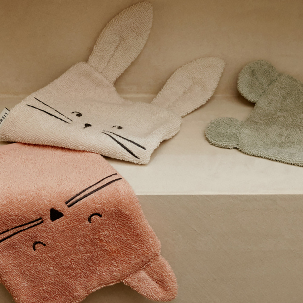 Liewood Sylvester Classic Vaskeklut 3-Pack Dove blå blanding