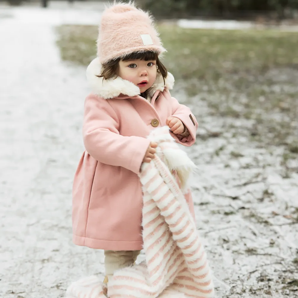 Elodie  Details Furry Knit Hue Powder Pink 2–3 år