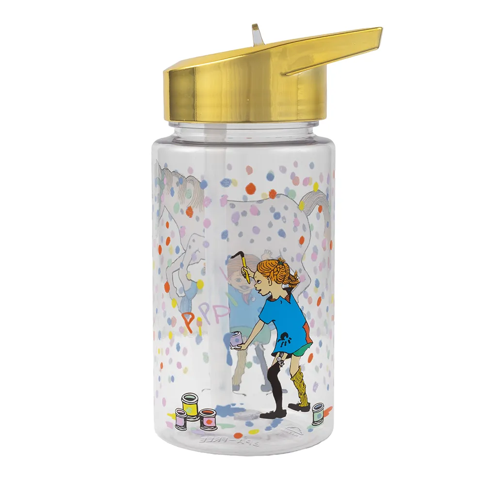 Rätt Start Pippi Födelsedag vandflaske i plast guld