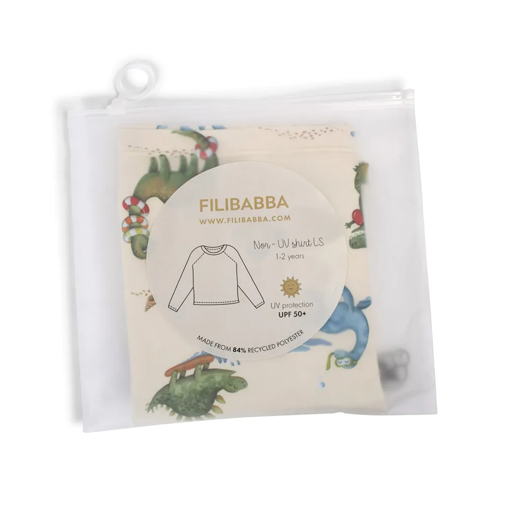 Filibabba Nor - UV-bluse LS 1-2 år - Dino Beach