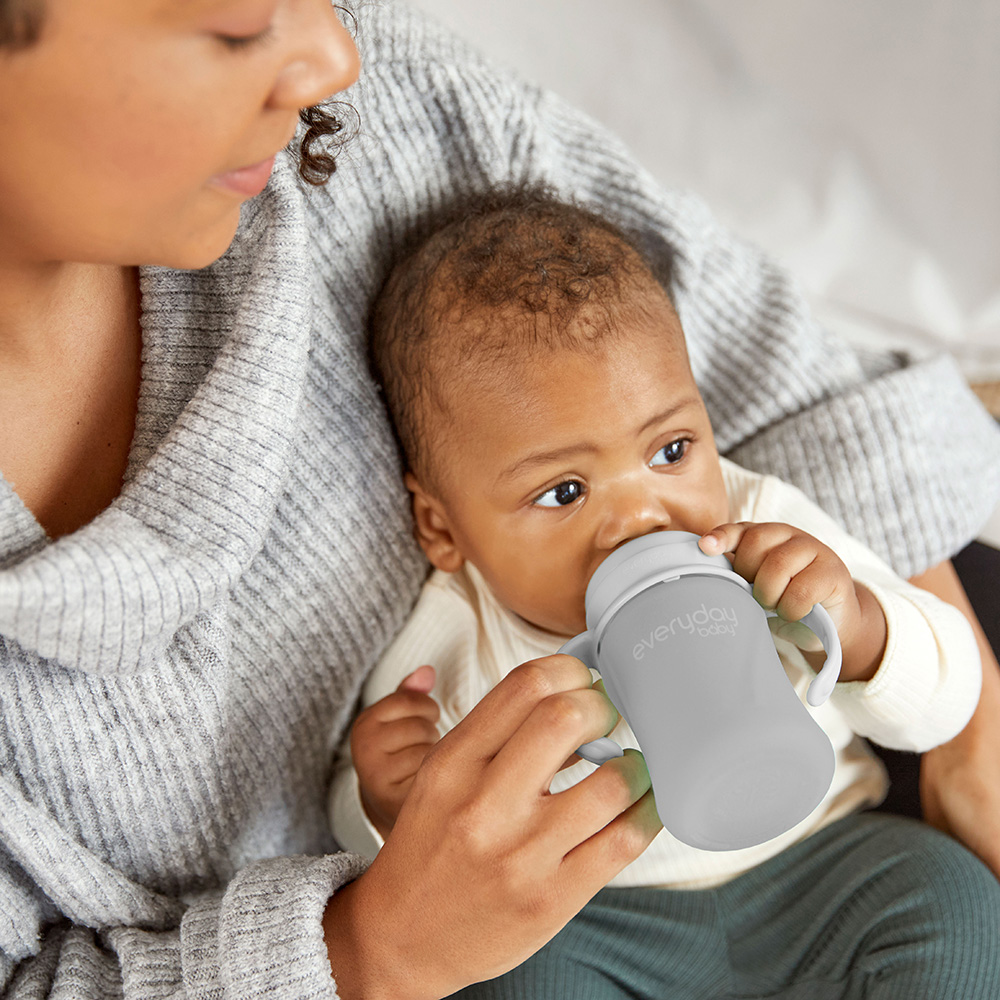 Everyday baby krus med tud Healthy + 150 ml - Quiet Gray