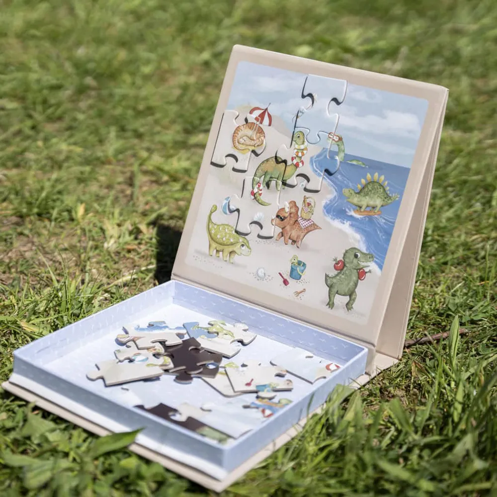 Filibabba Magnetisk spil - Puslespil med Dino Beach
