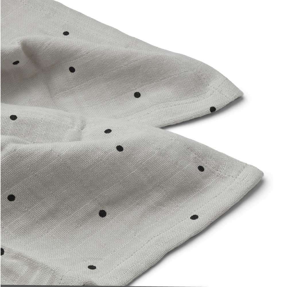 Liewood Lewis musselin-tæppe 2-p Classic dot dumbo grey