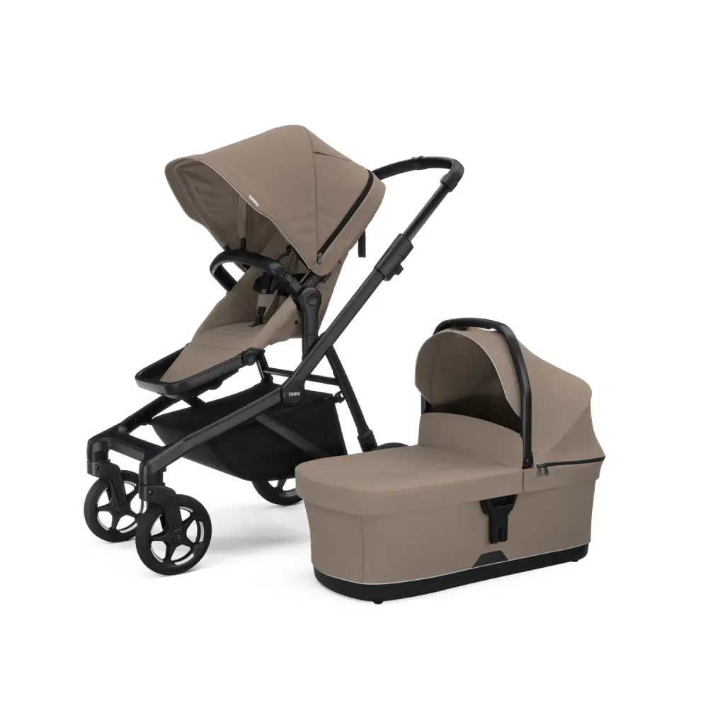Thule Sleek 2 + Thule Bassinet Tinted Taupe