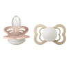 BIBS Supreme 2 PACK silikone str. 2 Blush GLOW/Vanilla GLOW