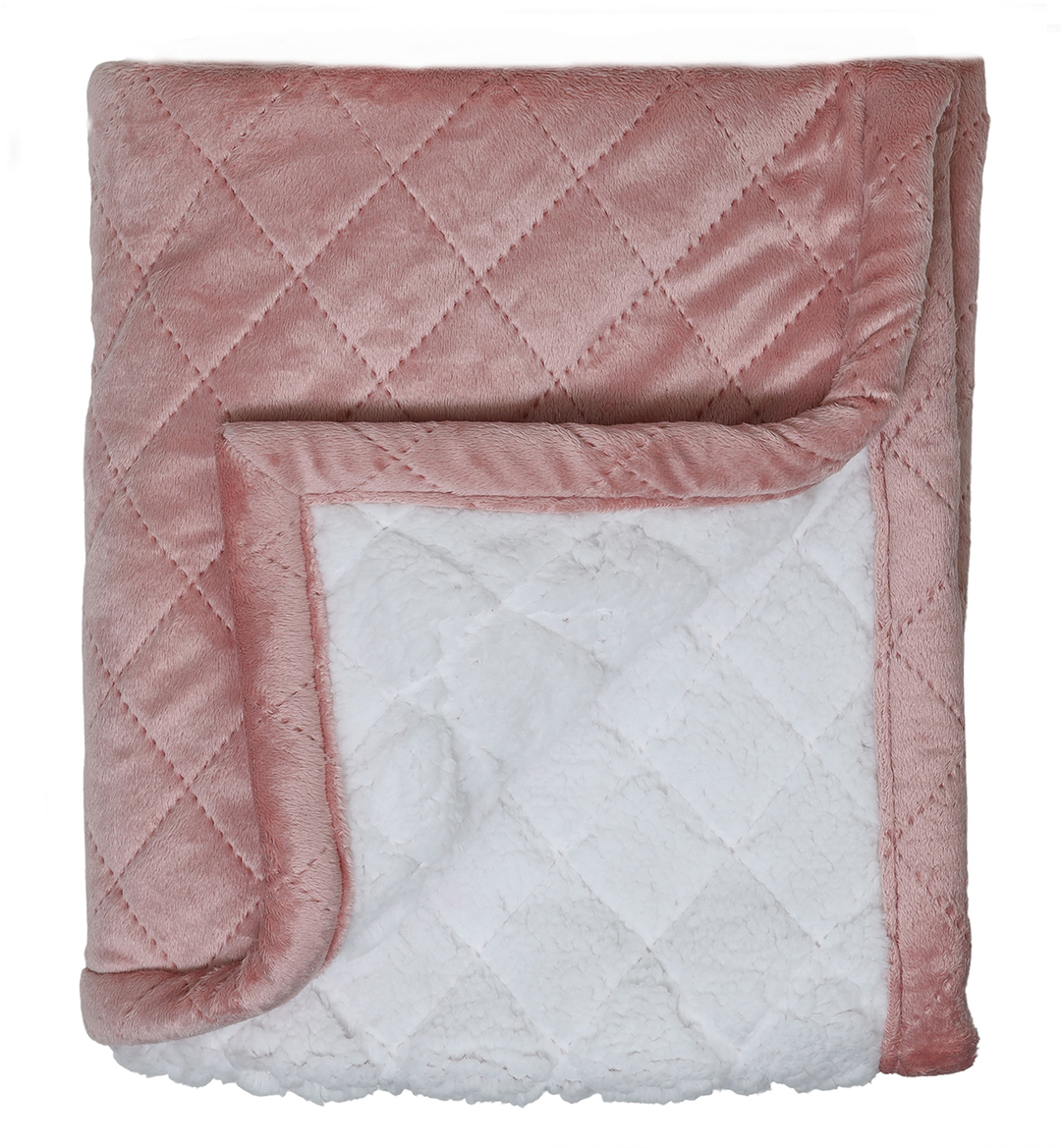 Rätt Start-tæppe Elephant Quiltet pink 75x100cm