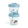 Done by Deer Baby opbevaring af mad 2-pack Tiny farm Blue