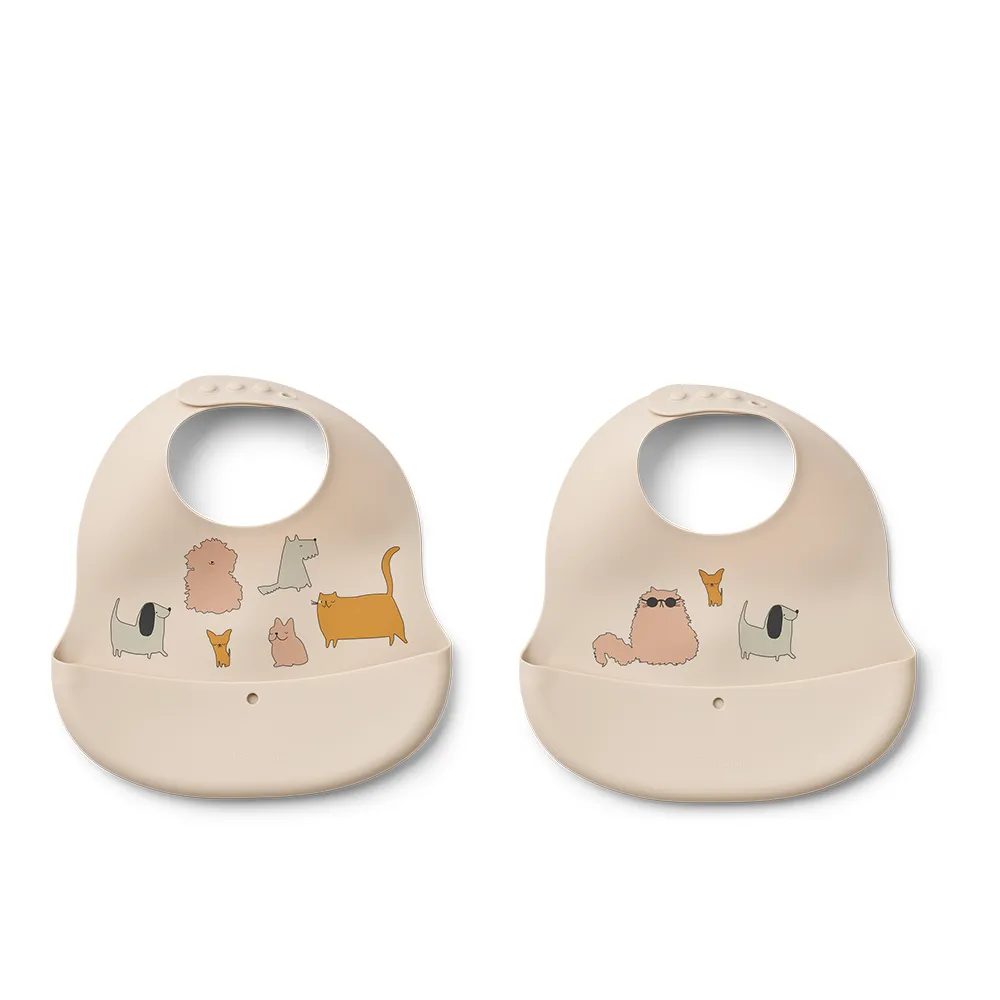 Liewood Ember Hagesmæk 2-pack Cats and Dogs / Sandy