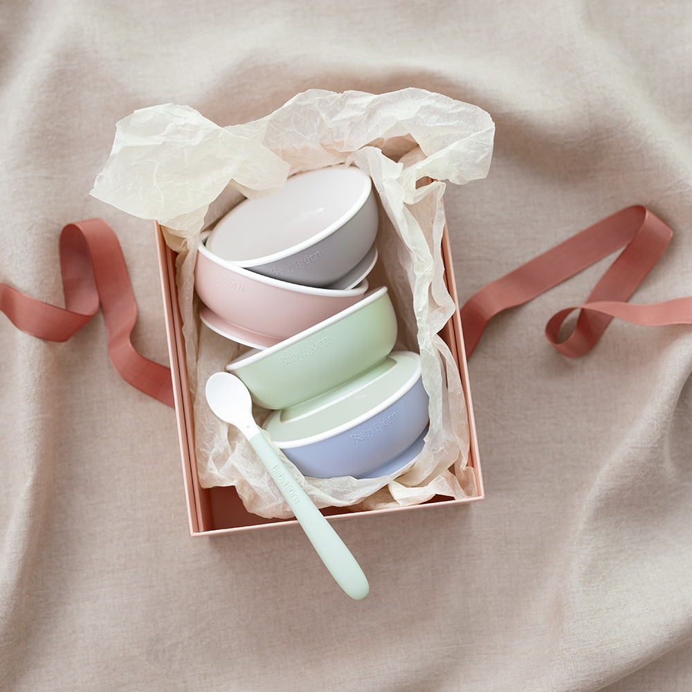 BabyBjörn børneskål 2-pak Powder Pink