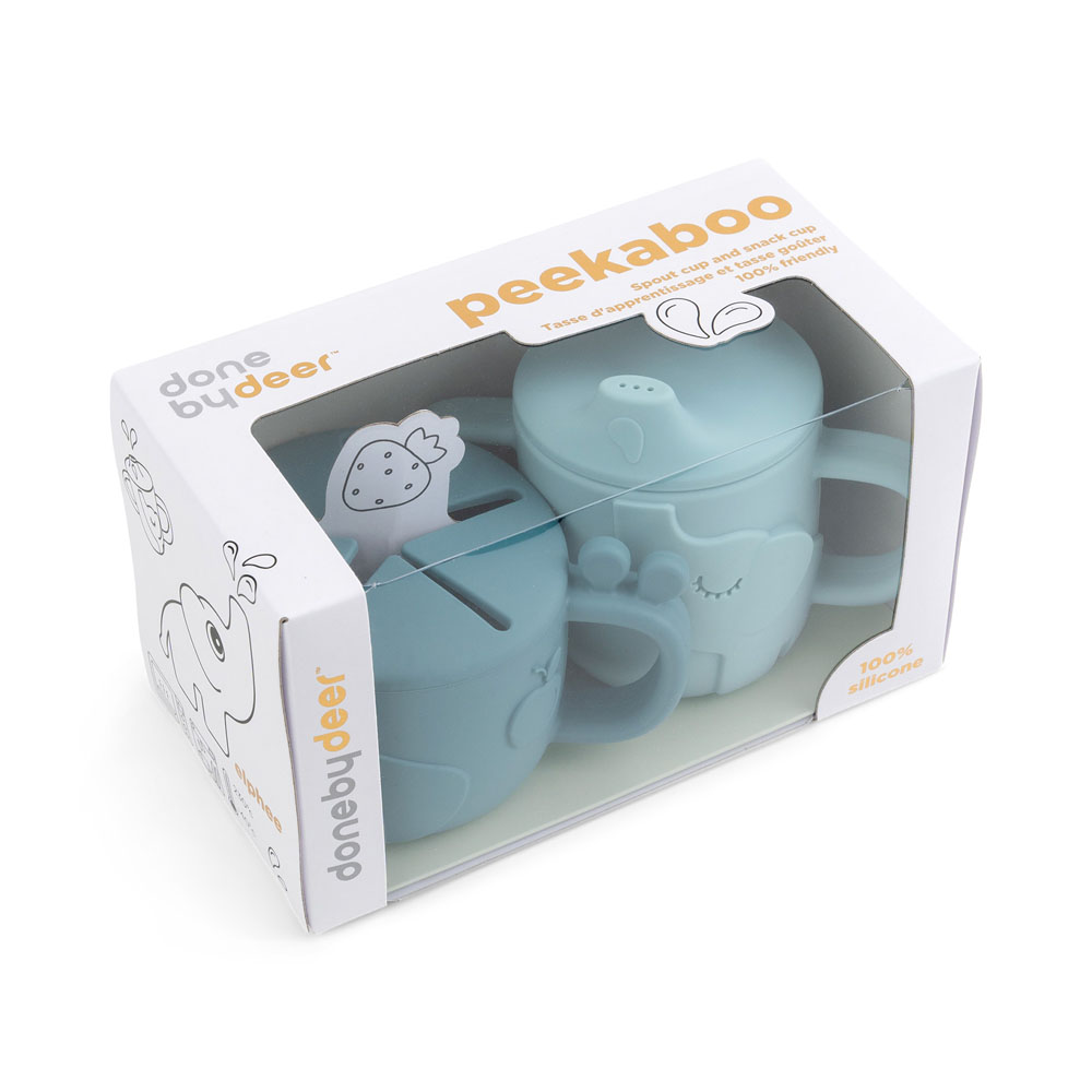 Done by Deer Peekaboo krus/snacksæt Deer friends Blue