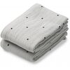 Liewood Lewis musselin-tæppe 2-p Classic dot dumbo grey