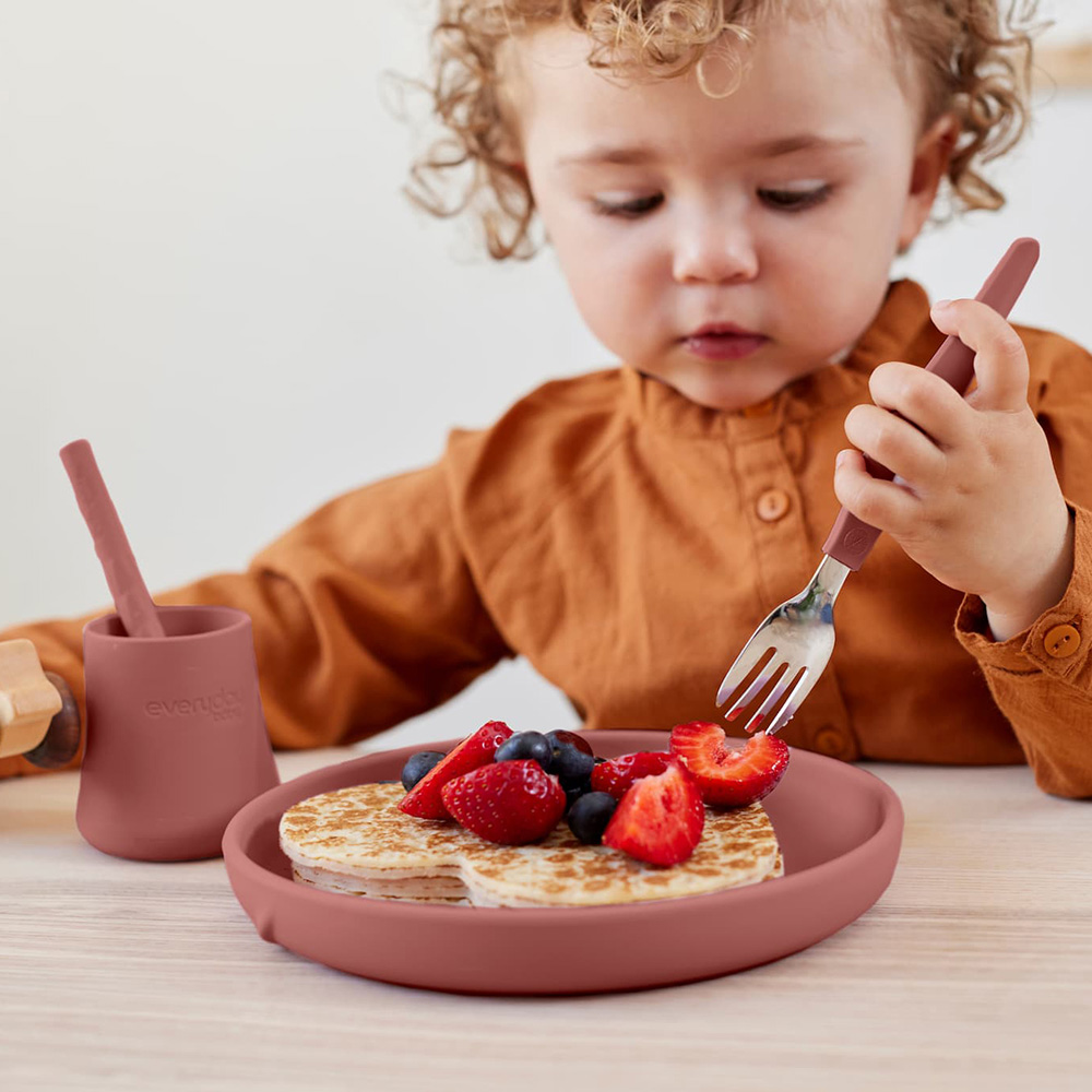 Everyday Baby silikonetallerken Nature Red