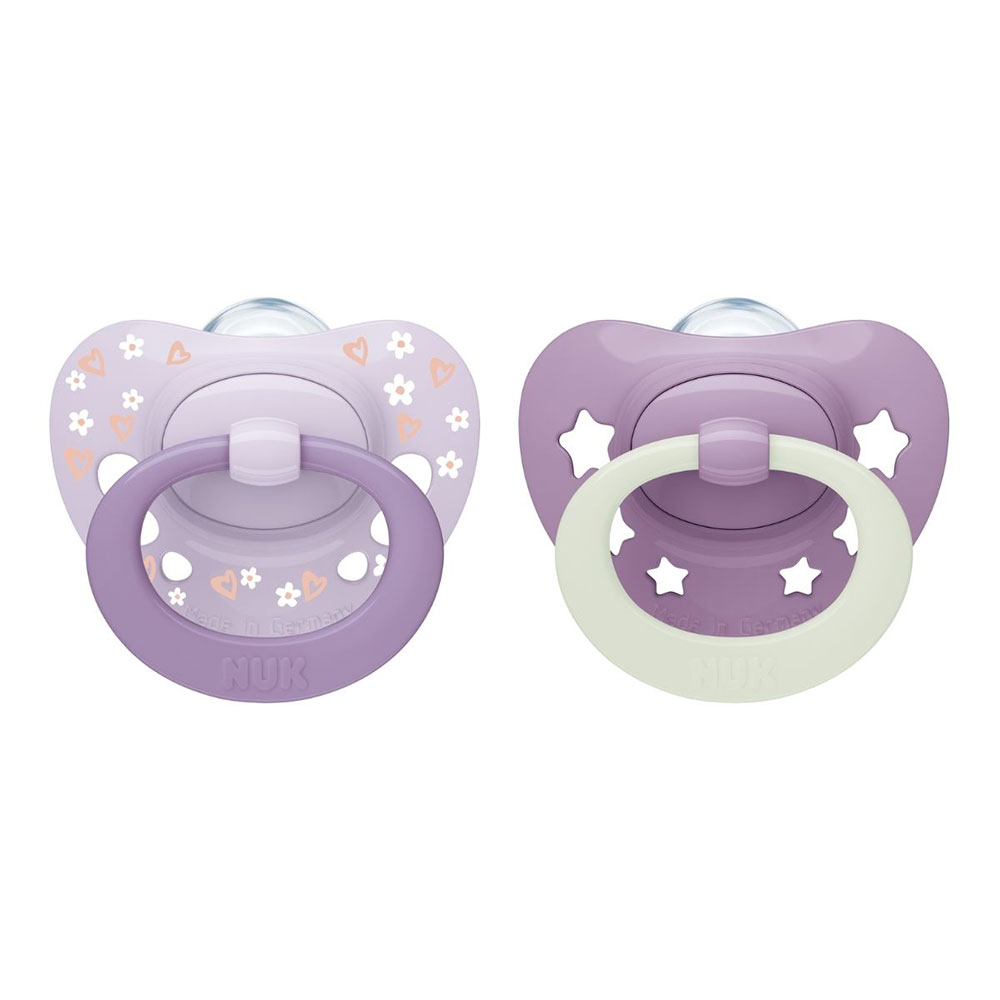 NUK Sut First Choice Classic Day & Night Purple 6-18 mdr.