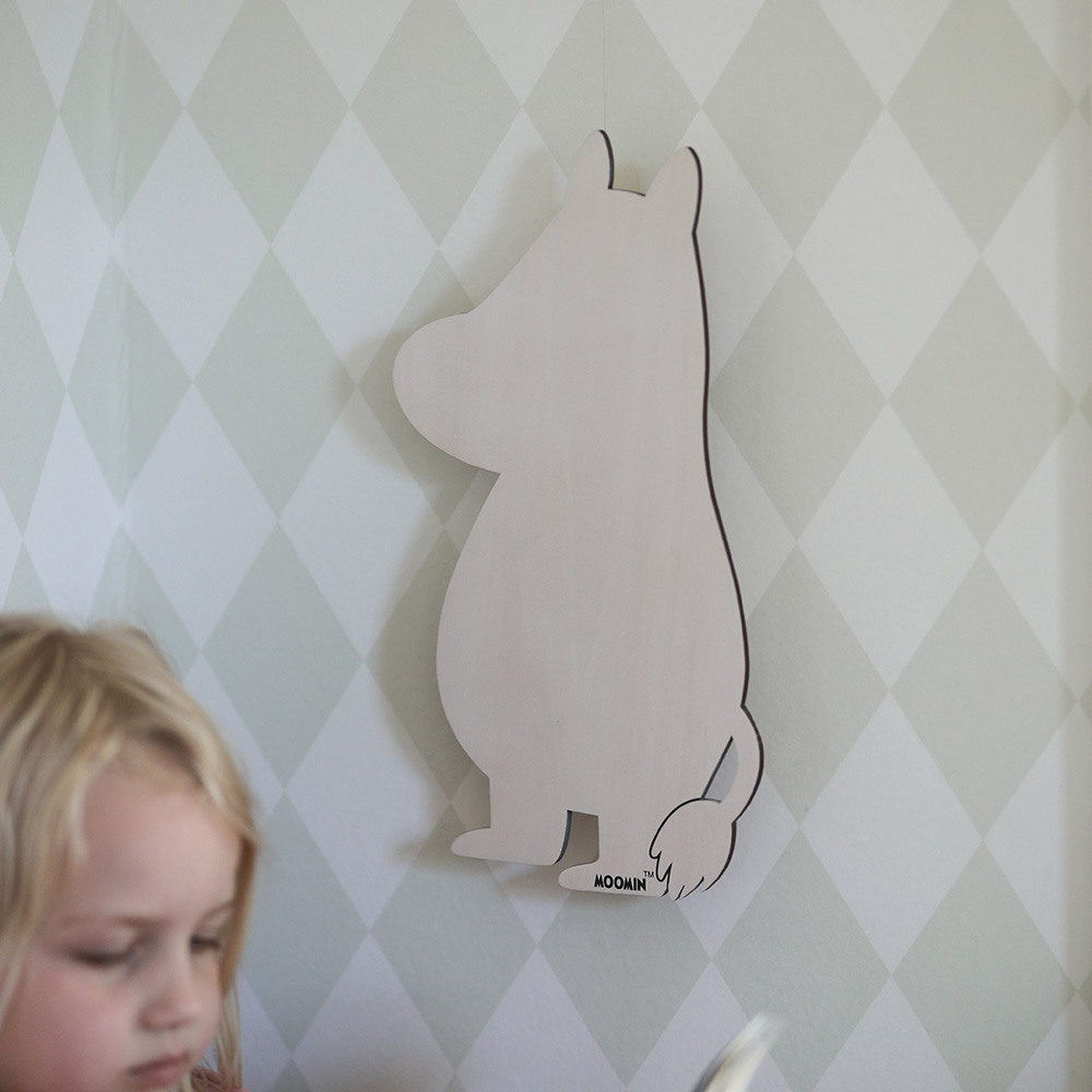 Rätt start Moomin, Lampe i træ, hvidbejdset