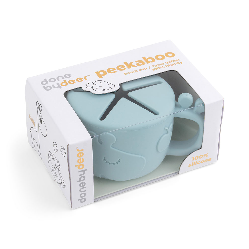 Done by Deer Peekaboo snackbox Raffi Blue