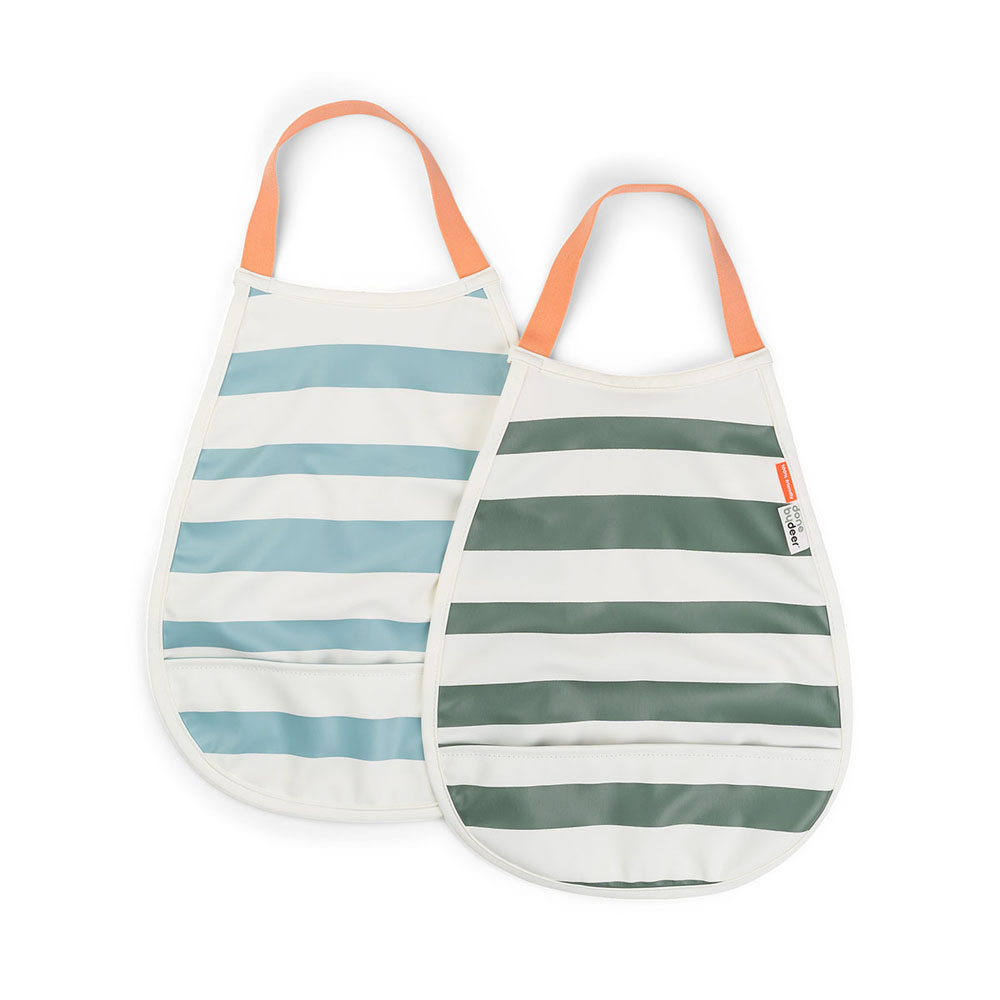 Done by Deer Pull-over hagesmæk 2-pack Stripes Blue/Green