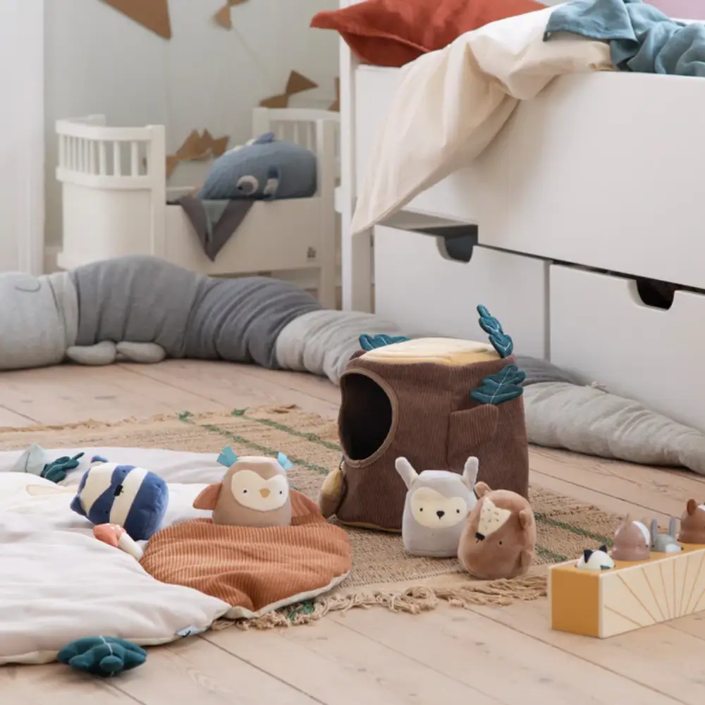 Sebra Aktivitetslegetøj gemmeleg træstub