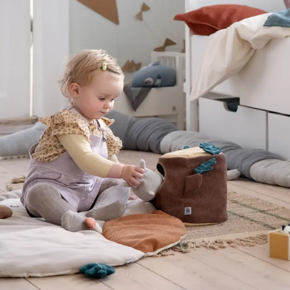 Sebra Aktivitetslegetøj gemmeleg træstub