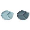 Liewood Stacy skiller sugeplade 2-pak Whale blue / Dove blue
