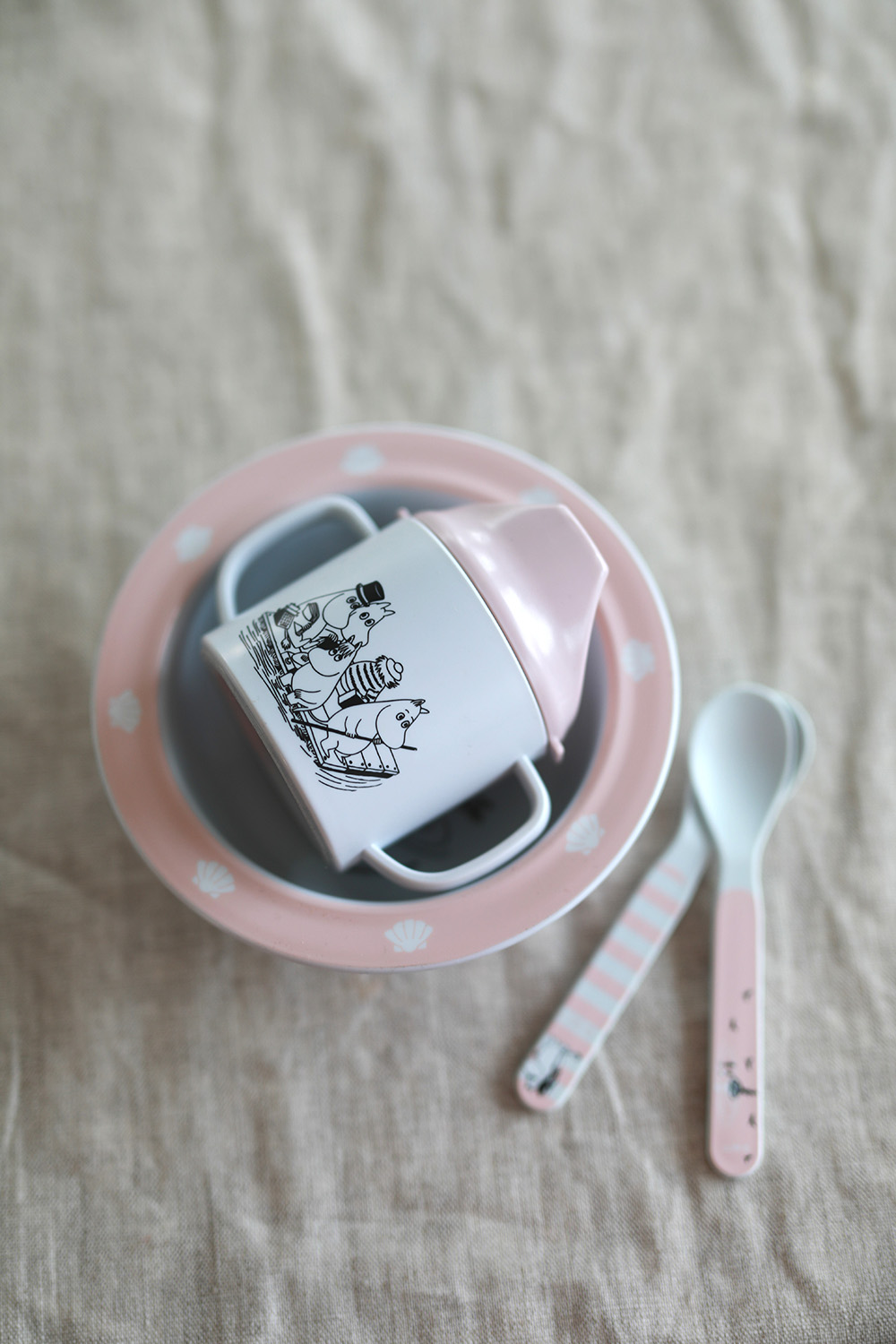 Rätt start Moomin Water & Bath, skeer, 2-pak, pink