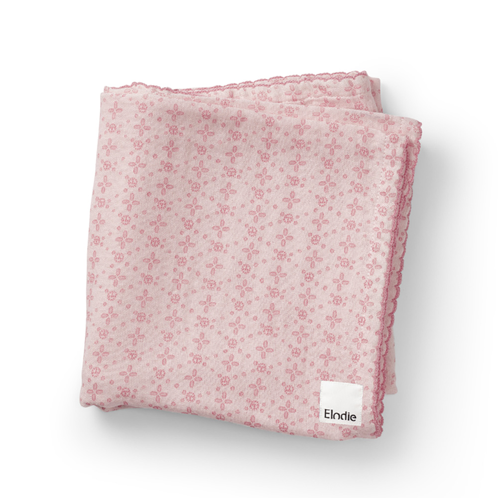 Elodie Bamboo Muslin  tæppe Embroidery- Anglaise Pink