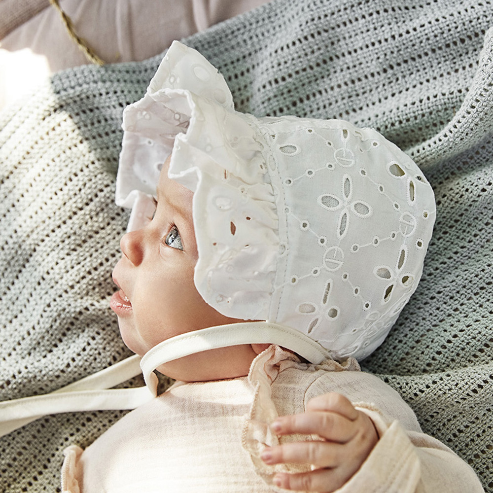 Elodie Baby Hat Broderi Anglaise 3-6m
