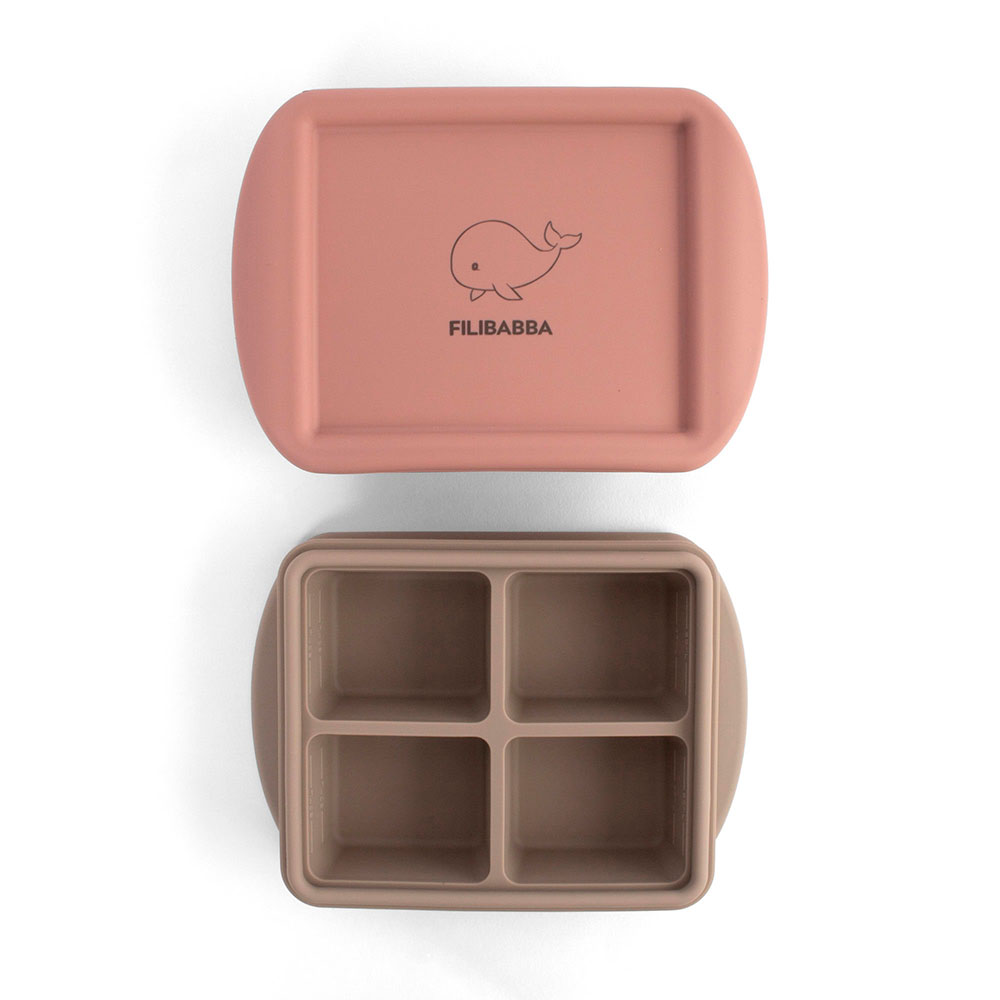 Filibabba silikone frysebakke 4x65 ml 2-pak Rose Mix