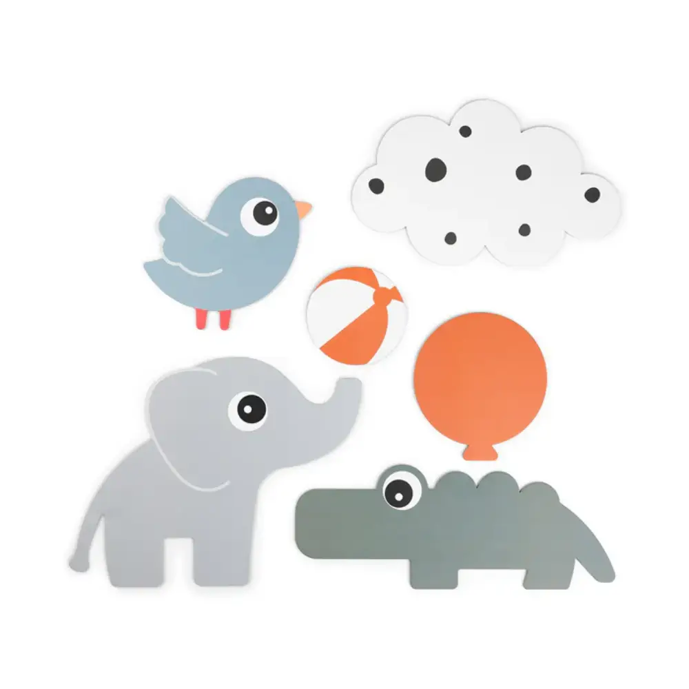 Done by Deer Vægdekoration 6 stk. Deer friends Farvemix