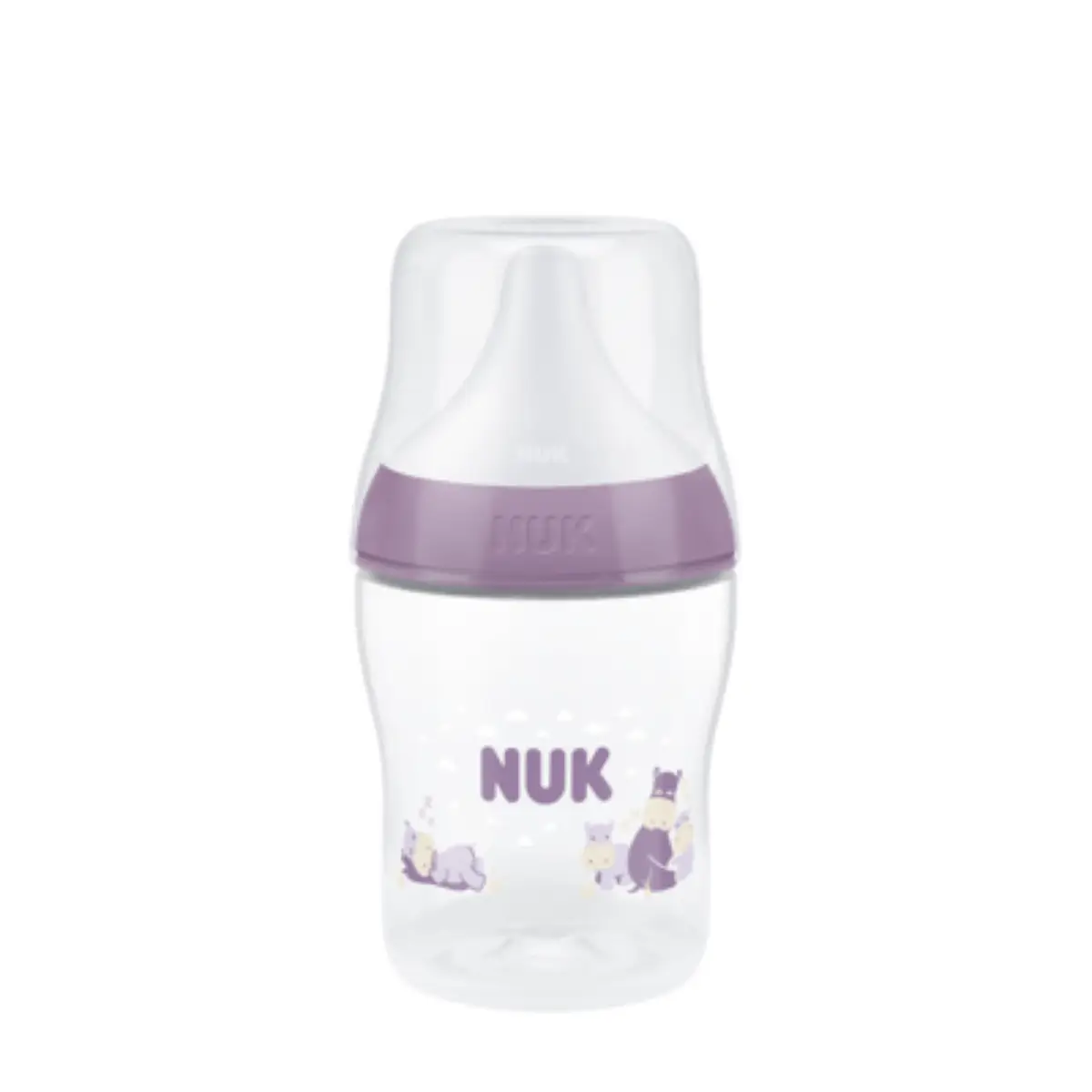 NUK Perfect Match-flaske 150 ml, flodhest, 0 måneder+