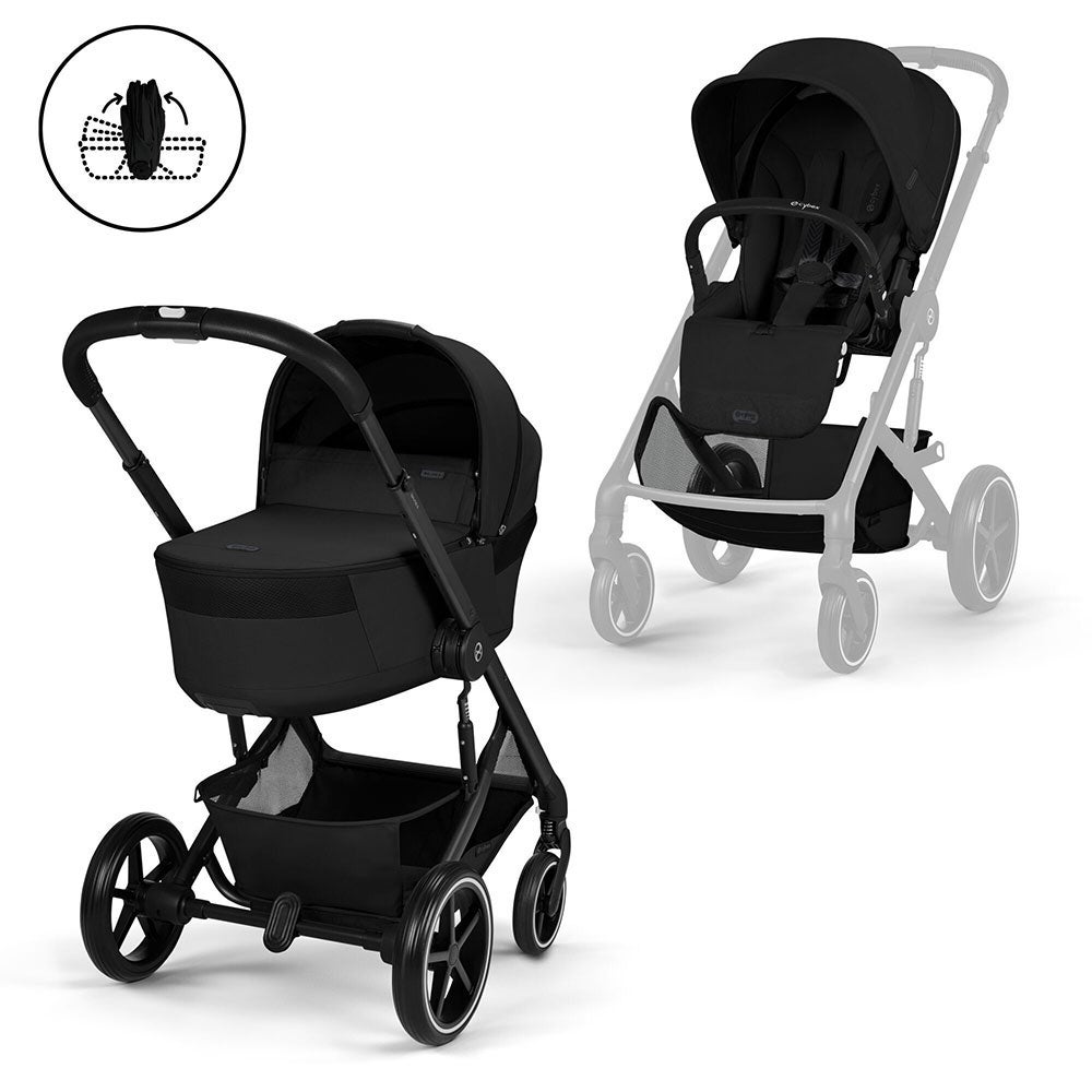 Cybex Balios S Lux inkl. sammenklappelig lift Moon Black