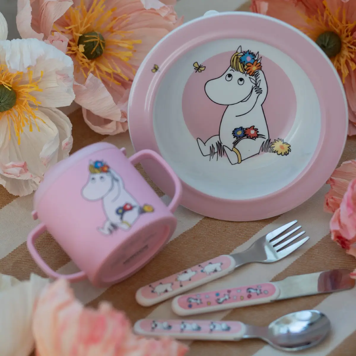 Rätt Start Moomin Meadow, sippy kop, pink